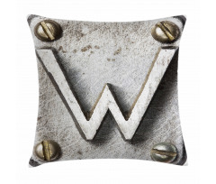 Uppercase W Industrial Pillow Cover