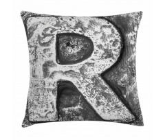 Iron Tones Uppercase R Pillow Cover