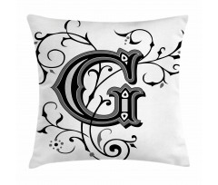 G Font Pillow Cover