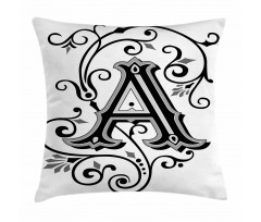 Abstract First Letter Pillow Cover