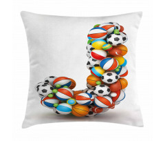 Sporting Theme J Pillow Cover