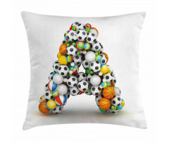 Sports Balls Stacked Pillow Cover