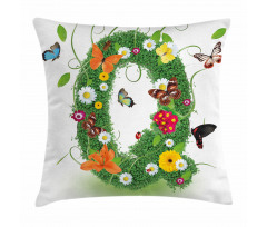 Summer Alphabet Herbs Pillow Cover