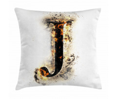 Majusclue J Burning Pillow Cover