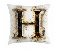 Ablaze H Sign Alphabet Pillow Cover