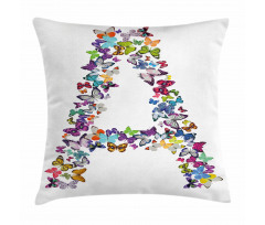 Butterfly Font Style Pillow Cover