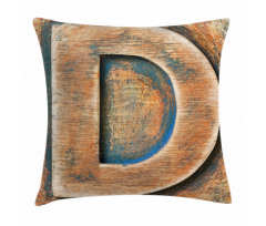 Scratched Rough Font Pillow Cover