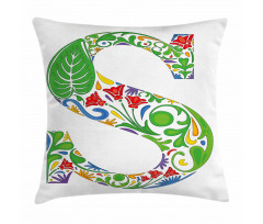Nature Inspired S Sign Pillow Cover