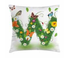 Green Foliage Animals Pillow Cover