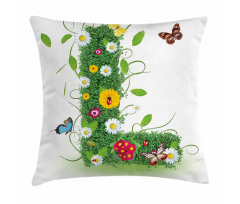 Flower Themed Image L Pillow Cover
