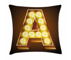 First Letter ABC Design Pillow Cover