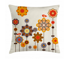 Eastern Floral Design Pillow Cover