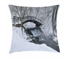 Wooden Bridge Cold River Pillow Cover