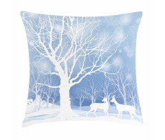 Abstract Winter Deer Pillow Cover