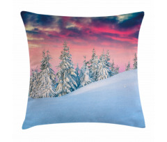 Idyllic Scene Mountains Pillow Cover