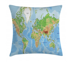 Topographic Education Pillow Cover