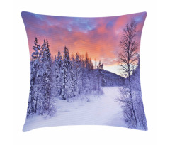 Frozen River Sunrise Pillow Cover