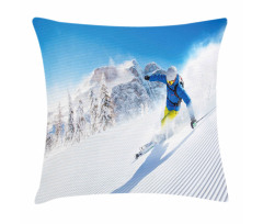 Skiing Extreme Sports Pillow Cover