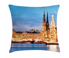 Hamburg Germany Old Town Pillow Cover