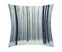 Foggy Mysterious Woods Pillow Cover