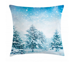 Fir Trees Mountainside Pillow Cover