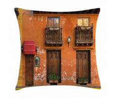 Cartagena Streets Photo Pillow Cover