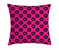 Hearts Big Black Spots Pillow Cover