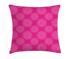 Geometric Flower Motif Pillow Cover