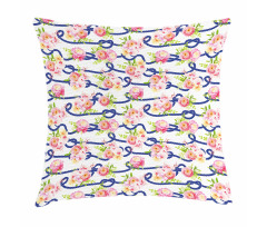 Marine Floral Pillow Cover
