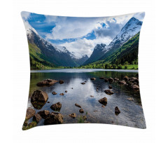 River Open Sky Norway Pillow Cover