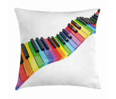 Vibrant Keyboard Arts Pillow Cover