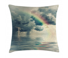 Romantic Water Drops Rainbow Pillow Cover