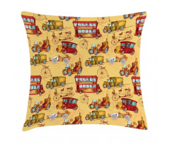 Steampunk Vintage Vehicle Pillow Cover