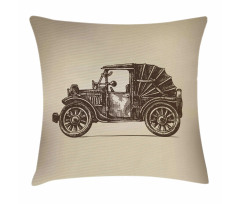 Vintage Car Convertible Pillow Cover