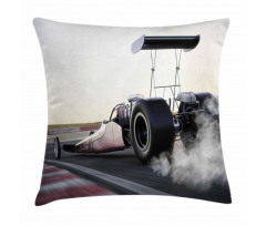 Dragster Racign down Track Pillow Cover