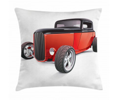 Nostalgic American Wheels Pillow Cover