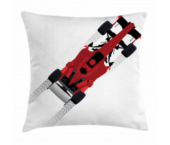 Formula Car on Speedway Pillow Cover