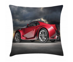 Modern Red Sports Vehicle Pillow Cover