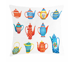 Teapots Design Pillow Cover
