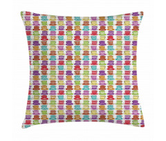 Colorful Cup Design Pillow Cover