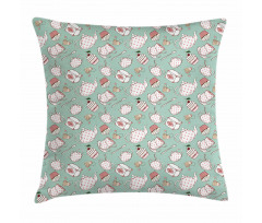 Dotted Pots and Cups Pillow Cover