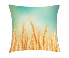 Wheat Field Blue Sky Pillow Cover