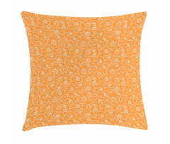 Pumpkin Leaves Swirls Pillow Cover