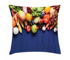 Organic Fresh Fruits Pillow Cover