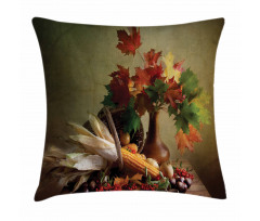 Fall Vegetables Leaves Pillow Cover