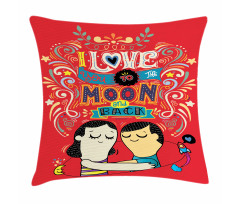 Couple Hug Oriental Pillow Cover