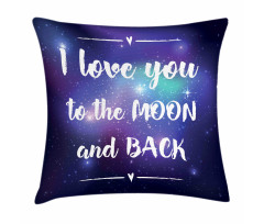 Outer Space Phrase Pillow Cover