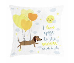 Dogs Balloons Pillow Cover