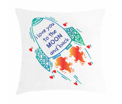 Rocket in Space Pillow Cover