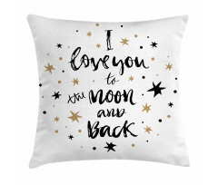 Words Stars Modern Pillow Cover